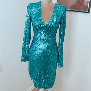 NWOT Dress the population sequins dress